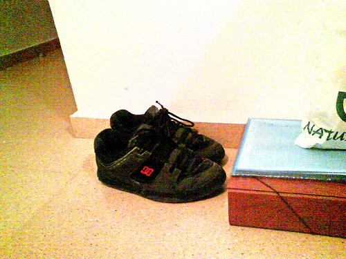 My room. Your shoes.